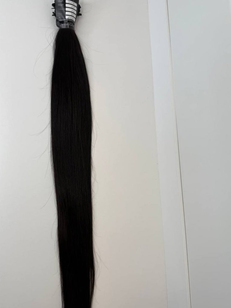 Dark brown hair | Length 30 inch | 75 cm | 150 gram