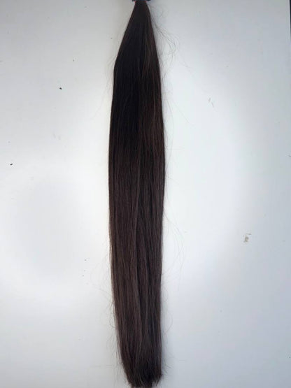 Dark brown hair | Length 30 inch | 75 cm  | 185 gram
