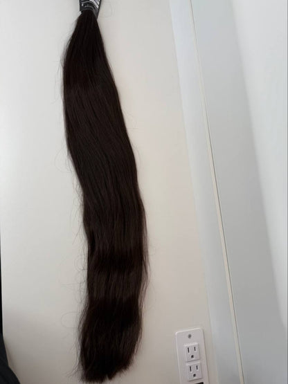Dark brown hair | Length 28 inch | 70 cm  | 160 gram