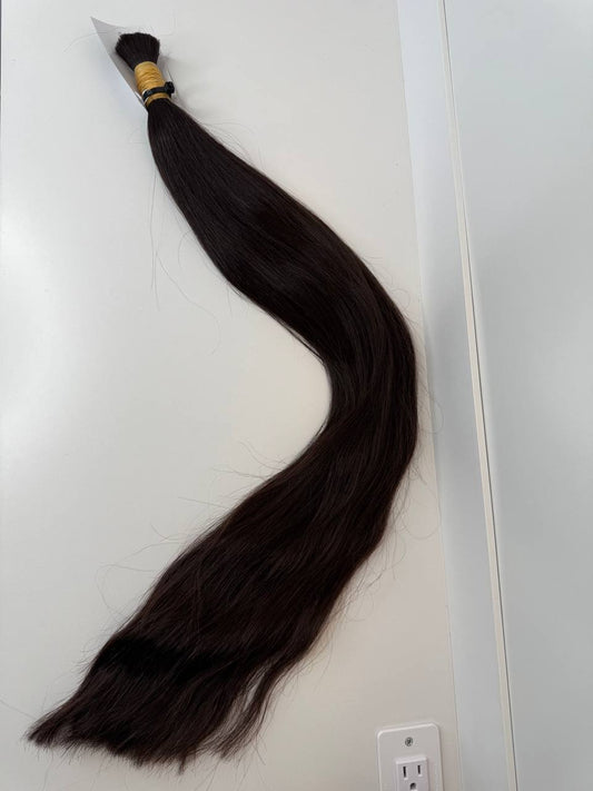 Dark brown hair | Length 28 inch | 70 cm  | 160 gram
