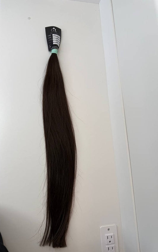 Dark brown hair | Length 26 inch | 65 cm  | 116 gram