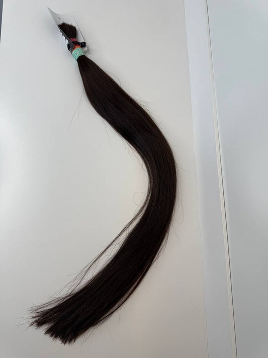 Dark brown hair | Length 26 inch | 65 cm  | 116 gram