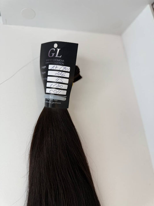 Dark brown hair | Length 27 inch | 70 cm  | 226 gram