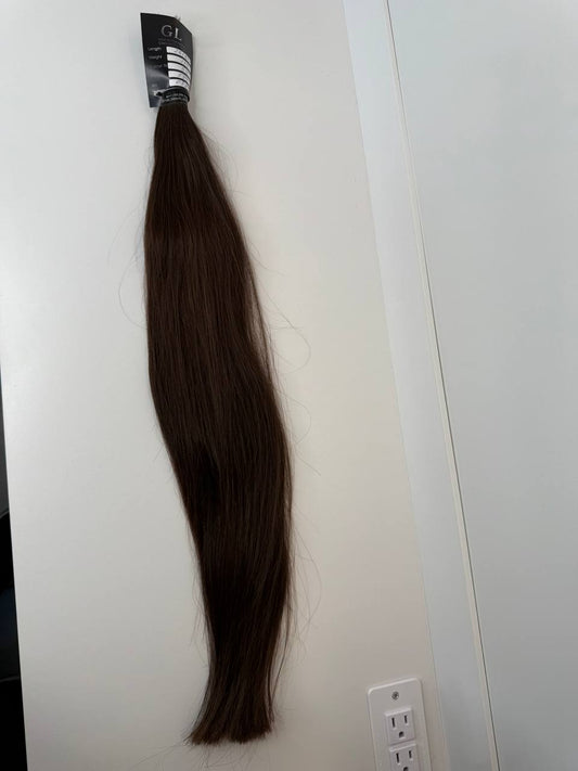 Dark brown hair | Length 26 inch | 65 cm  | 134 gram