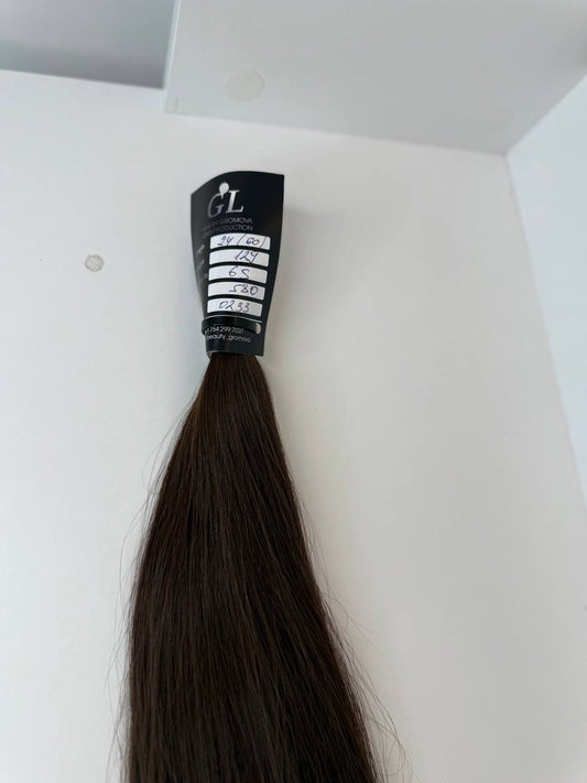dark brown hair | Length 24 inch | 60 cm  | 129 gram
